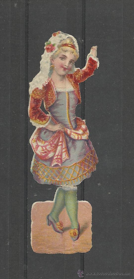 Collectable Antique Stamped Cards: ANTIGUO CROMO TROQUELADO TIENE LAS PIERNAS PEGADAS