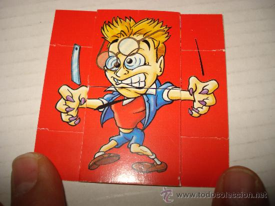 Coleccionismo cromos troquelados antiguos: Cromo Troquelado Transformable Mutante en 4 Posiciones de PHOSKITOS - Foto 2