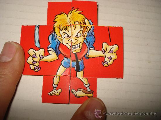 Coleccionismo cromos troquelados antiguos: Cromo Troquelado Transformable Mutante en 4 Posiciones de PHOSKITOS - Foto 3