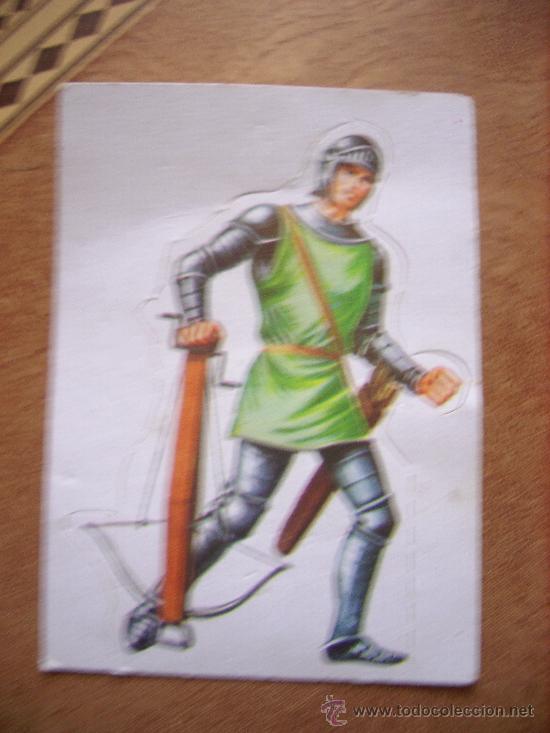 Collectionnisme Cartes &agrave; collectionner massicot&eacute;es anciennes: CROMO TROQUELADO SOLDADOS DE TODOS LOS TIEMPOS NUMERO 35 FRANCIA BALLETESTERO SIGLO XIV