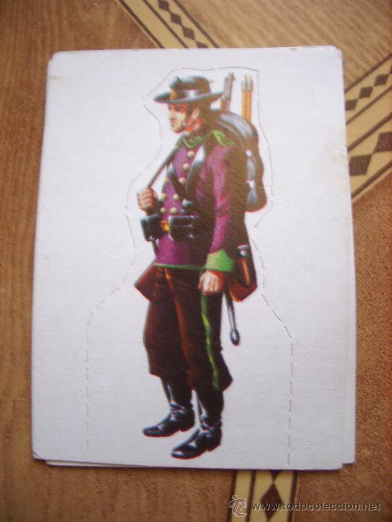 Collectionnisme Cartes &agrave; collectionner massicot&eacute;es anciennes: CROMO TROQUELADO SOLDADOS DE TODOS LOS TIEMPOS NUMERO 202 RUMANIA FUSILERO TERCER BATALLON 1913