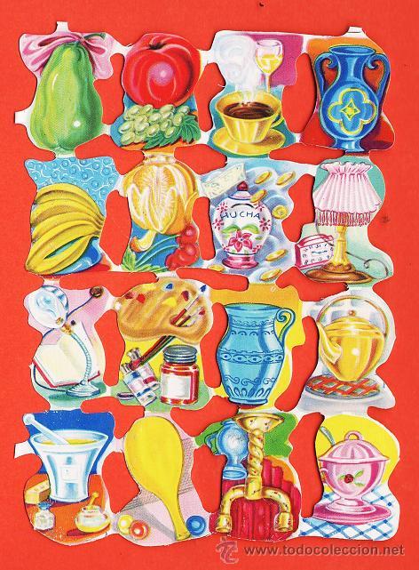 Colecionismo Cromos recortados antigos: lamina cromo troquelado - de picar - frutas y utiles domesticos - ed. fher - sin estrenar - a&ntilde;os 70