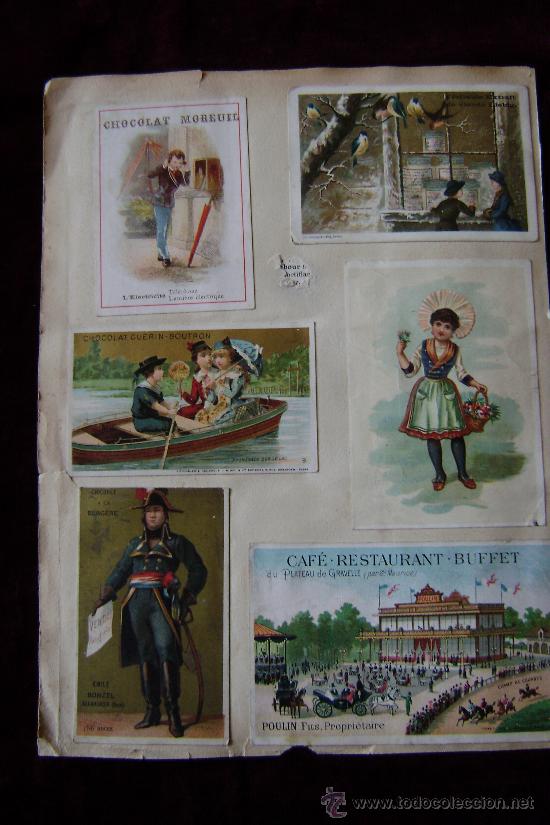 Coleccionismo cromos troquelados antiguos: HOJA CON 14 CROMOS SIGLO XIX - Foto 2