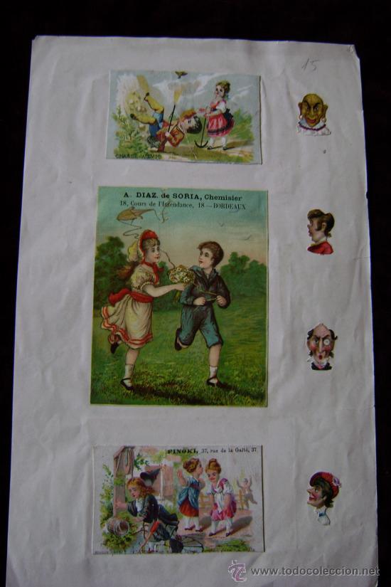 Sammeln alte gestanzte Sammelbilder: HOJA CON 1O CROMOS TROQUELADOS SIGLO XIX. CF-003