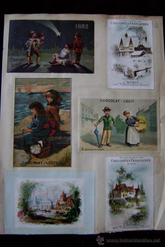 Collectable Antique Stamped Cards: HOJA CON 14 CROMOS TROQUELADOS SIGLO XIX. CF-006