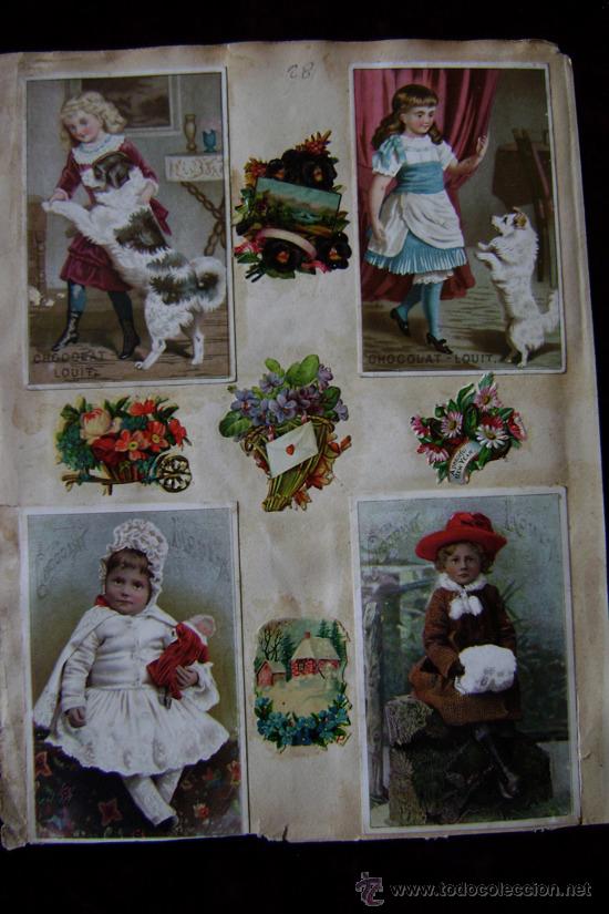 Collectable Antique Stamped Cards: HOJA CON 17 CROMOS TROQUELADOS SIGLO XIX.-CF 009