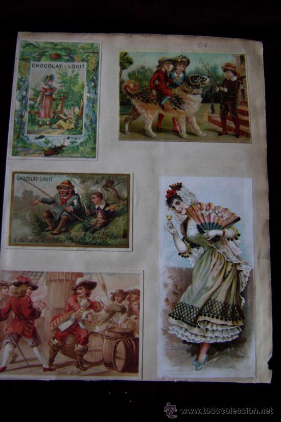 Collectable Antique Stamped Cards: HOJA CON 11 CROMOS  DEL SIGLO XIX