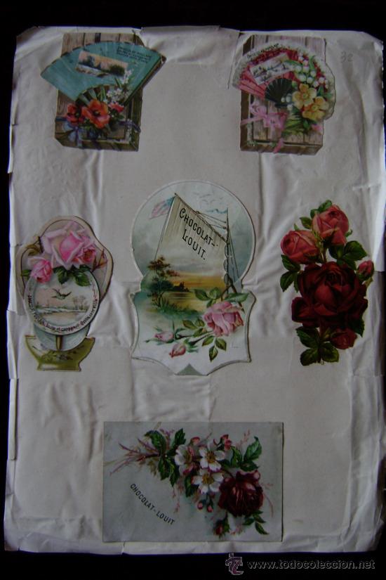 Collectable Antique Stamped Cards: HOJA CON 11 CROMOS TROQUELADOS DEL SIGLO XIX. CF-005