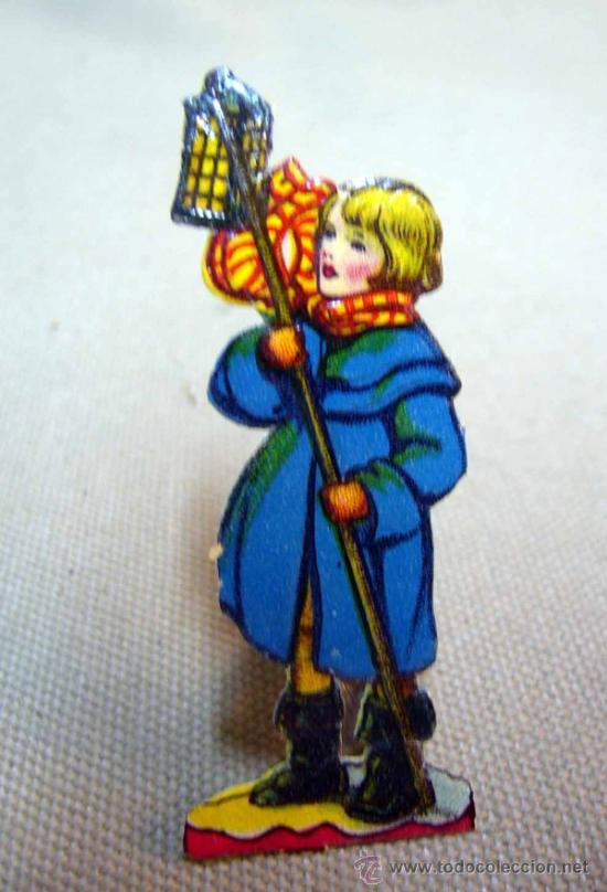 Collezionismo Figurine ritagliate antiche: CROMO TROQUELADO, GOFRADO, NI&Ntilde;O CON FAROL, 1930s, 6 CM