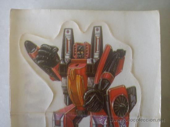 Coleccionismo cromos troquelados antiguos: PEGATINA TRANSFORMES {THRUST} A&Ntilde;OS 80 - Foto 2