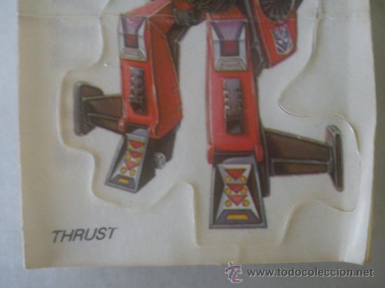 Coleccionismo cromos troquelados antiguos: PEGATINA TRANSFORMES {THRUST} A&Ntilde;OS 80 - Foto 3