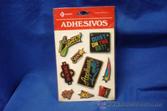 Collectionnisme Cartes &agrave; collectionner massicot&eacute;es anciennes: ADHESIVOS TROQUELADOS Y CON RELIEVE ACOLCHADO MARCA BUSQUETS - HOJA CON 9 ADHESIVOS