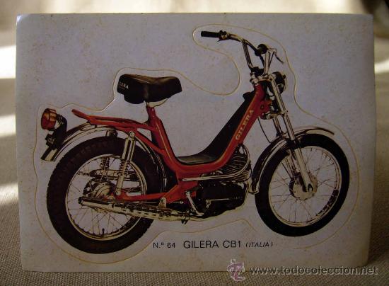 Coleccionismo cromos troquelados antiguos: ADHESIVO, PEGATINA, TROQUELADO, MOTO, GILERA CB1, 10 X 13 CM, BRUGUERA