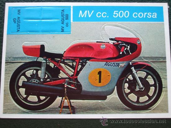 Collectionnisme Cartes &agrave; collectionner massicot&eacute;es anciennes: Cromo Troquelado MOTO: MV Augusta.