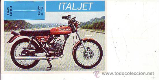 Collectionnisme Cartes &agrave; collectionner massicot&eacute;es anciennes: cromo troquelado motos &rdquo;italjet strada cc. 125&rdquo;