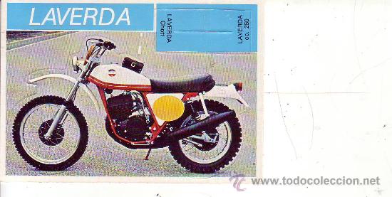 Collectionnisme Cartes &agrave; collectionner massicot&eacute;es anciennes: cromo troquelado motos &rdquo;laverda chott 250 cc