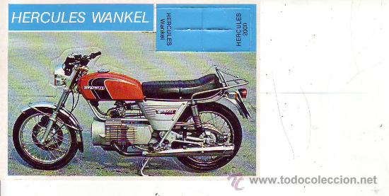 Collectionnisme Cartes &agrave; collectionner massicot&eacute;es anciennes: cromo troquelado motos &rdquo;hercules wankel 2000&rdquo;