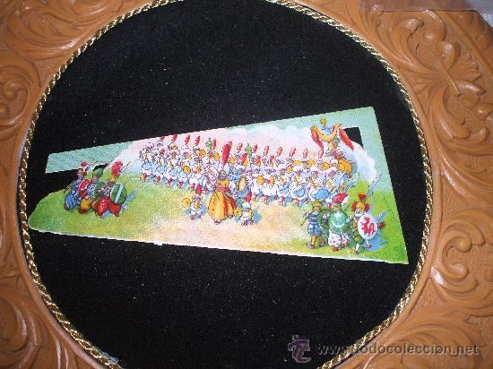 Coleccionismo Cromos troquelados antiguos: Antiguo cromo troquelado principios siglo pasado ,Tema cuento Gulliver ,mide 15 centimetros