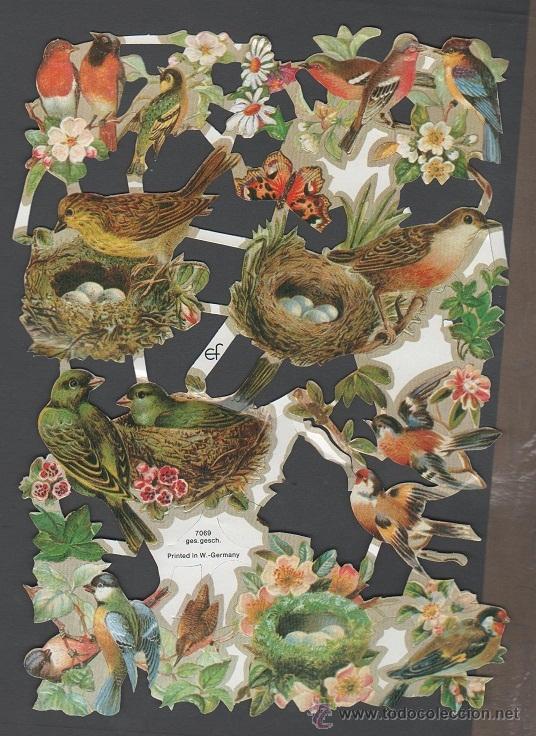 Collectable Antique Stamped Cards: 0999C - NIDOS Y PAJARITOS- L&Aacute;MINA DE CROMOS TROQUELADOS EF 7069 - 16.5x23 CM