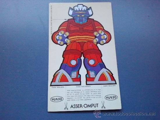 Collezionismo Figurine ritagliate antiche: cromo postal robot de bolleria hueso antiguo  precioso