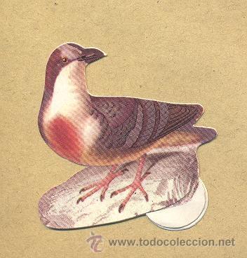 Collezionismo Figurine ritagliate antiche: Cromo troquelado Panrico, n&ordm; 59 Paloma apu&ntilde;alada