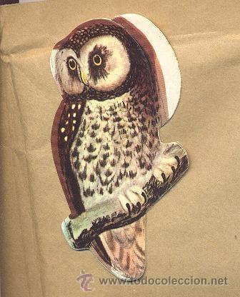 Collezionismo Figurine ritagliate antiche: Cromo troquelado Panrico, n&ordm;47 Lechuza de Tengmalm