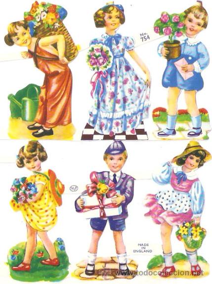 Collectable Antique Stamped Cards: Hoja de cromos troquelados . M LP 754, con relieve . 16 x 12 cms -Vell i Bell