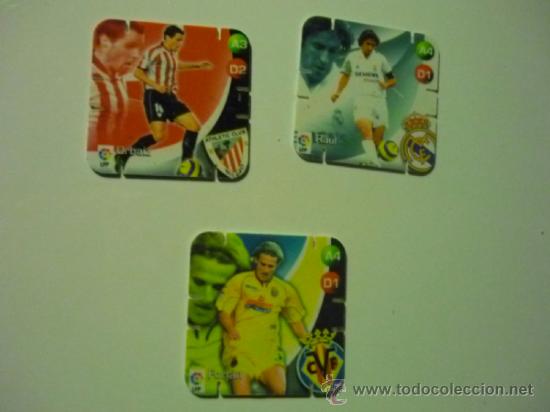 Colecionismo Cromos recortados antigos: LOTE FUTBOL SHOTS LIGA .-ORBAIZ-RAUL-FORLAN