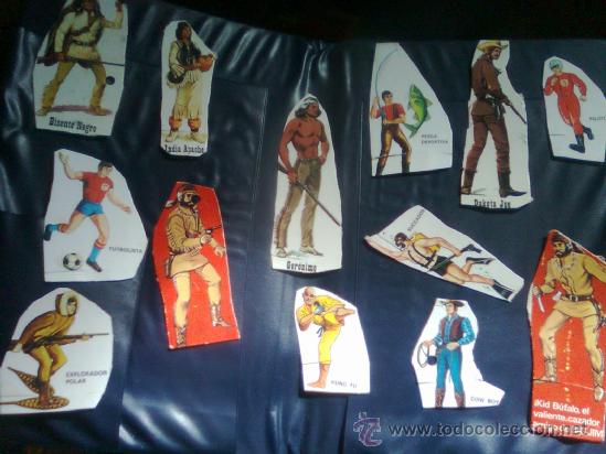 Colecionismo Cromos recortados antigos: publicidad Big Jim congost a&ntilde;os 70&acute;s reciclada como cromos troquelados por ni&ntilde;o de la epoca