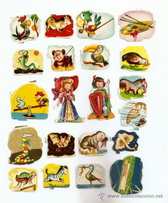 Collezionismo Figurine ritagliate antiche: CROMOS PEQUE&Ntilde;OS DE LOS A&Ntilde;OS &acute;50 - (LOTE X 21 UNID. TROQUELADAS)