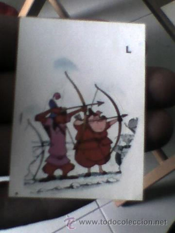 Coleccionismo Cromos troquelados antiguos: Cromo Robin Hood Clesa  pegatina letra L nunca pegada troquelado
