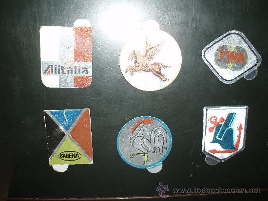 Sammeln alte gestanzte Sammelbilder: EMBLEMAS AEREOS Y DE LA CONQUISTA ESPACIAL PANRICO 6 CROMOS