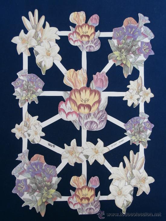 Coleccionismo Cromos troquelados antiguos: LAMINA CROMOS TROQUELADOS TBZ- 571007.HOLANDA. FLORES.GRAN RELIEVE Y BRILLO.&iexcl;OFERTA&iexcl;