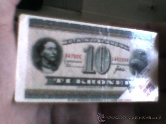 Sammeln alte gestanzte Sammelbilder: cromo panrico 10 coronas danesas n&ordm; 13 billete