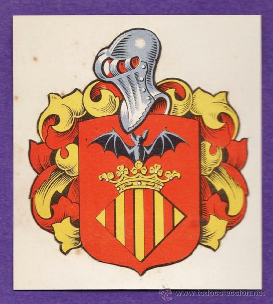 Coleccionismo Cromos troquelados antiguos: heraldica - escudo troquelado de carton - valencia - pegado sobre cartulina - sin mas datos -a&ntilde;os 50