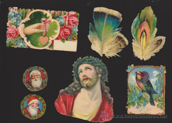 Coleccionismo cromos troquelados antiguos: Lote de 9 cromos antiguos.(9 a 3,5 cms.) - Foto 1
