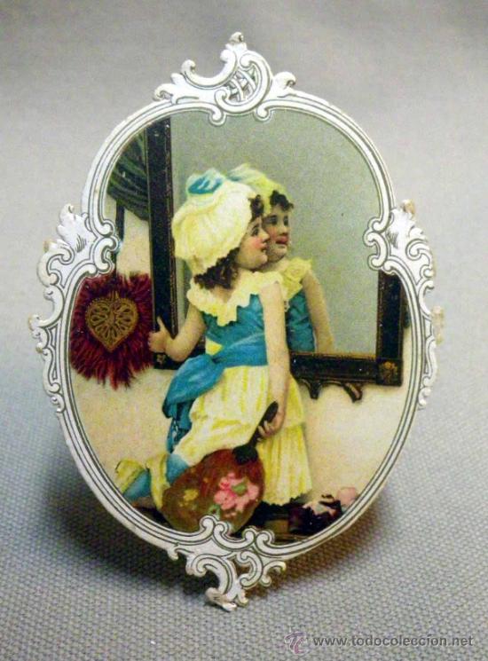 Sammeln alte gestanzte Sammelbilder: ANTIGUO CROMO TROQUELADO, 1900s, GALLETAS Y BIZCOCHOS VI&Ntilde;AS, 9,5 X 6,5 cm