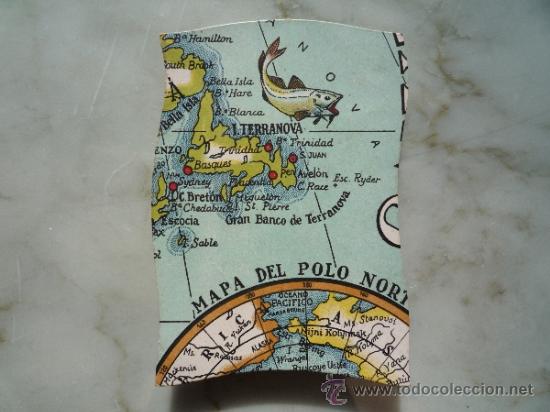 Collectable Antique Stamped Cards: Cromo troquelado 28 Isla Terranova MAPA AM&Eacute;RICA NORTE Y CENTRAL Ch. Orthi Piera Tarragona a&ntilde;os '30