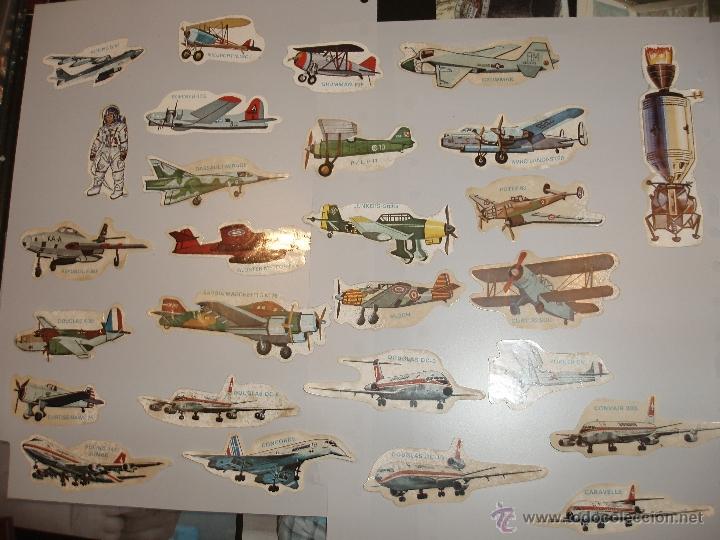 Sammeln alte gestanzte Sammelbilder: 27 CROMOS AVIONES EMBLEMAS AEREOS Y DE LA CONQUISTA ESPACIAL PANRICO