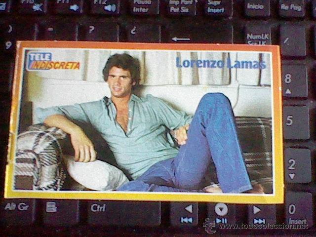 Colecionismo Cromos recortados antigos: pegatina LORENZO LAMAS  revista tele indiscreta 12 X 7  cms teleindiscreta