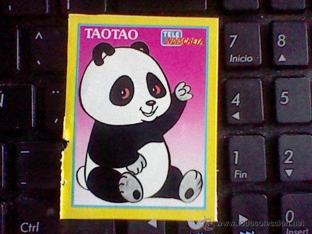 Colecionismo Cromos recortados antigos: pegatina PANDA TAOTAO  revista tele indiscreta 6,5 X 4,8 cms teleindiscreta