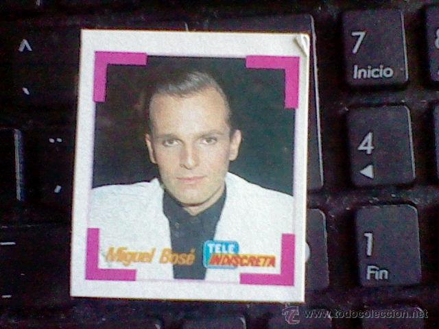 Sammeln alte gestanzte Sammelbilder: pegatina MIGUEL BOSE  revista tele indiscreta 5 X 4,2 cms teleindiscreta