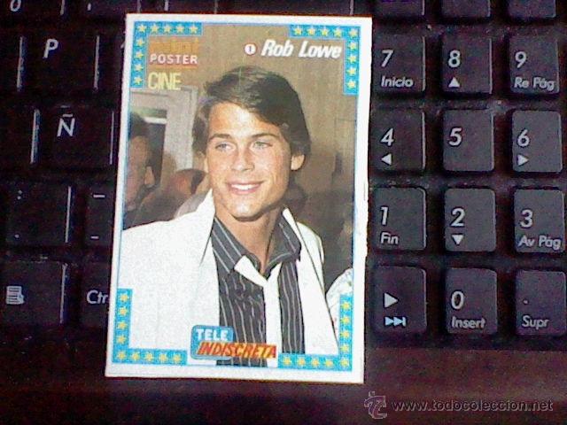 Coleccionismo cromos troquelados antiguos: pegatina ROB LOWE  revista tele indiscreta 8,5 X6 cms teleindiscreta