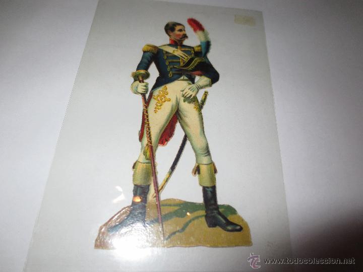 Collectionnisme Cartes &agrave; collectionner massicot&eacute;es anciennes: cromo troquelado. soldado frances