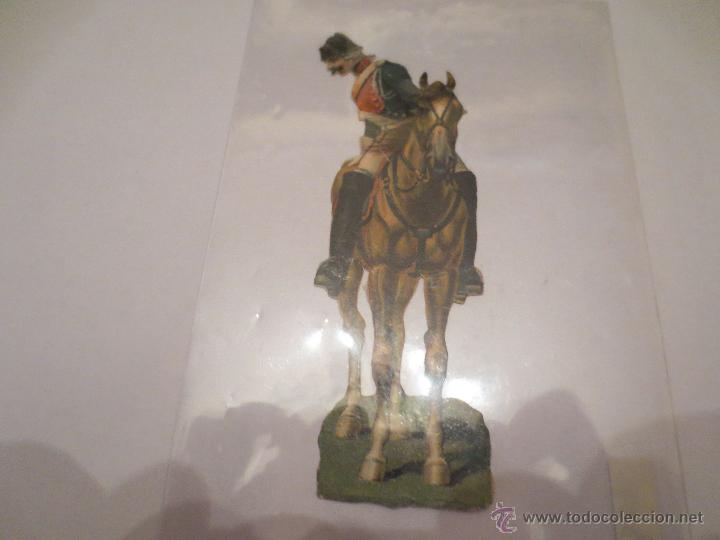 Colecionismo Cromos recortados antigos: cromo troquelado.chocolate amatller cafes y te. barcelona. soldado de caballeria.