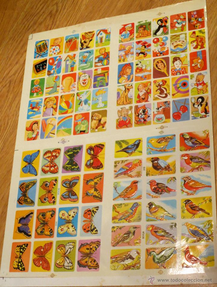 Sammeln alte gestanzte Sammelbilder: PRUEBA IMPRENTA ORIGINAL L&Aacute;MINAS CROMOS BOGA N&ordm; 201 203 204 Y 210 A&Ntilde;OS 60 CON RELIEVE