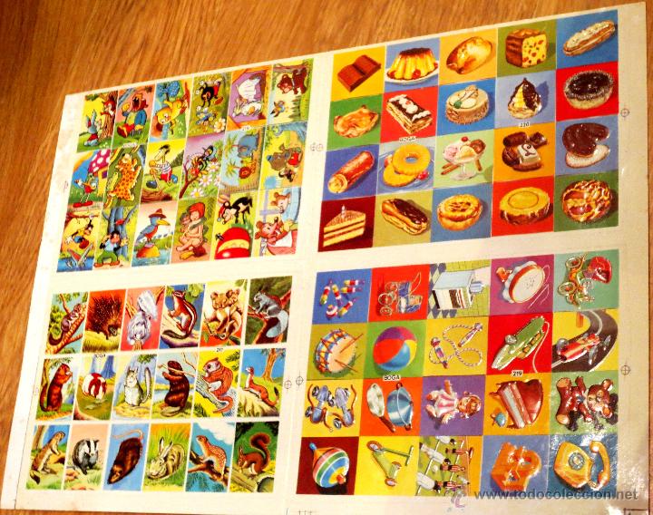 Sammeln alte gestanzte Sammelbilder: PRUEBA IMPRENTA ORIGINAL L&Aacute;MINAS CROMOS BOGA N&ordm; 217 218 219 Y 220 A&Ntilde;OS 60 CON RELIEVE