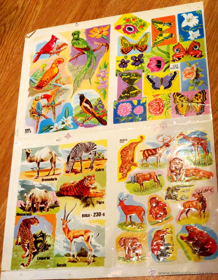 Sammeln alte gestanzte Sammelbilder: PRUEBA IMPRENTA ORIGINAL L&Aacute;MINAS CROMOS BOGA N&ordm; 221G 222 225 Y 230G A&Ntilde;OS 60 CON RELIEVE