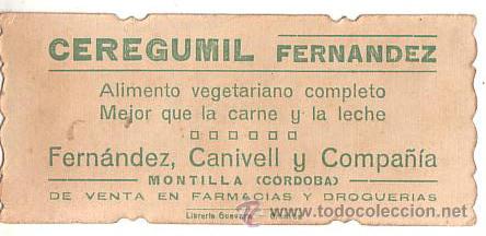 Colecionismo Cromos recortados antigos: PUBLICIDAD CEREGUMIL FERNANDEZ-MONTILLA-ESTAMPA TROQUELADA SAN FRANCISCO DE SOLANO-FARMACIA-PRECIOSA