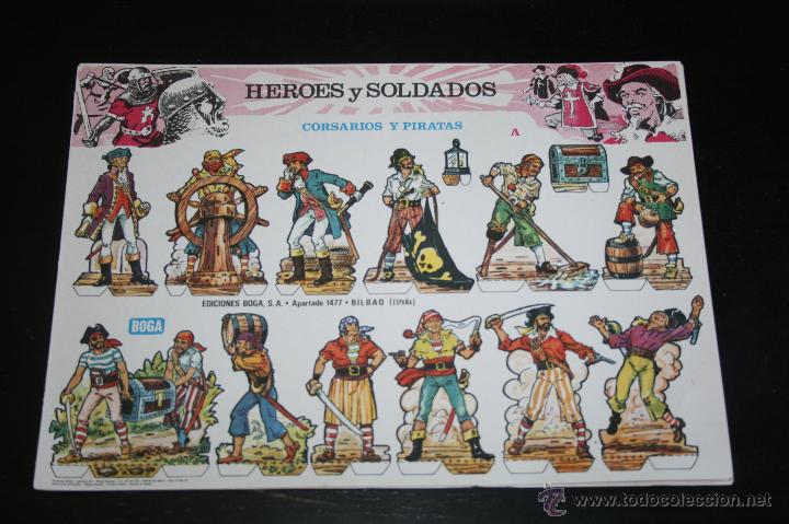 Collectionnisme Cartes &agrave; collectionner massicot&eacute;es anciennes: CROMOS TROQUELADOS HEROES Y SOLDADOS SERIE COMPLETA 8 LAMINAS (ED. BOGA) A&Ntilde;OS 60